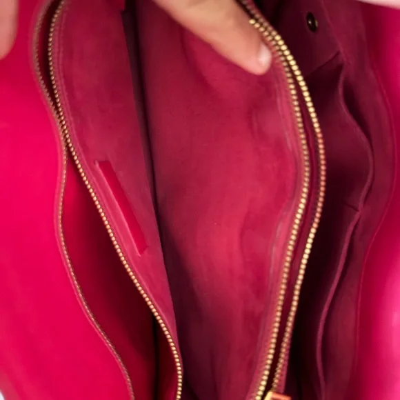 Saint Laurent Fuchsia Leather Satchel - Picture 9 of 12